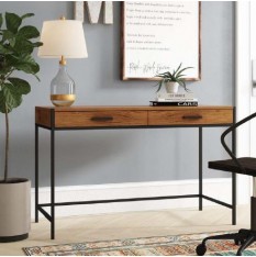 office-table-with-two-drawers-and-metal-legs